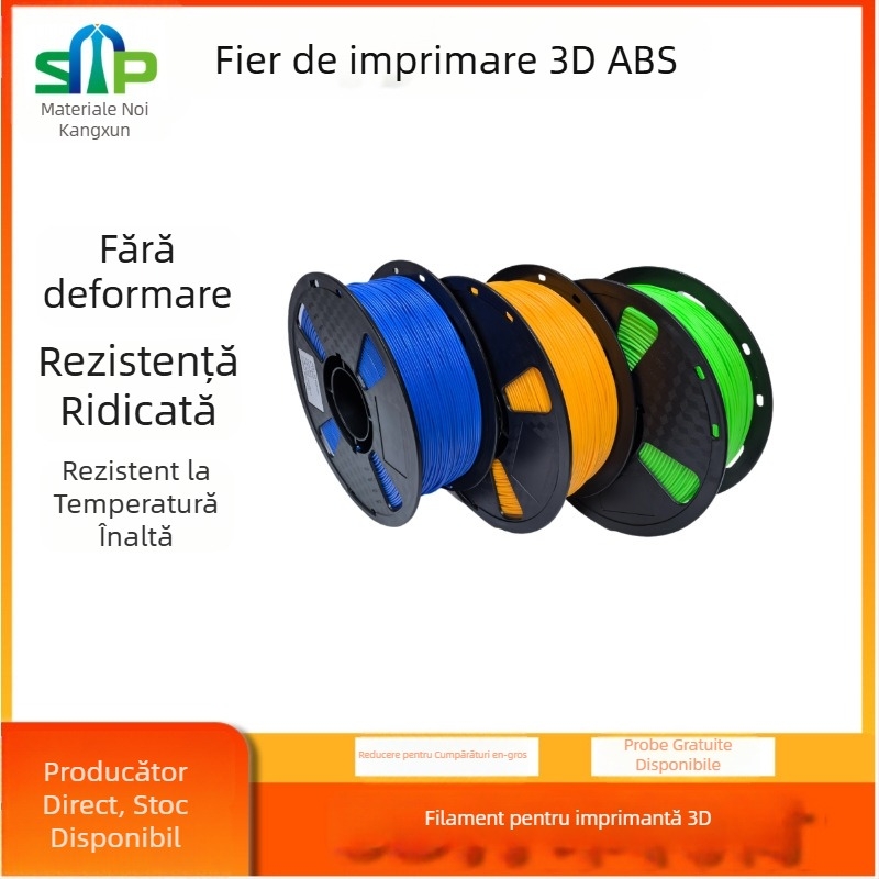 Filament ABS pentru imprimare 3D - rezistență la temperaturi înalte, duritate mare; secțiune circulară; densitate 1.09; marcă T50 / Kang xun