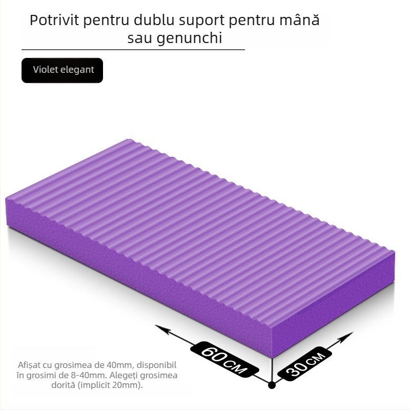 Covoraș de yoga – antiderapant, absorbant de șocuri, antrenament pentru inversiune; grosime 8/20/30/40 mm