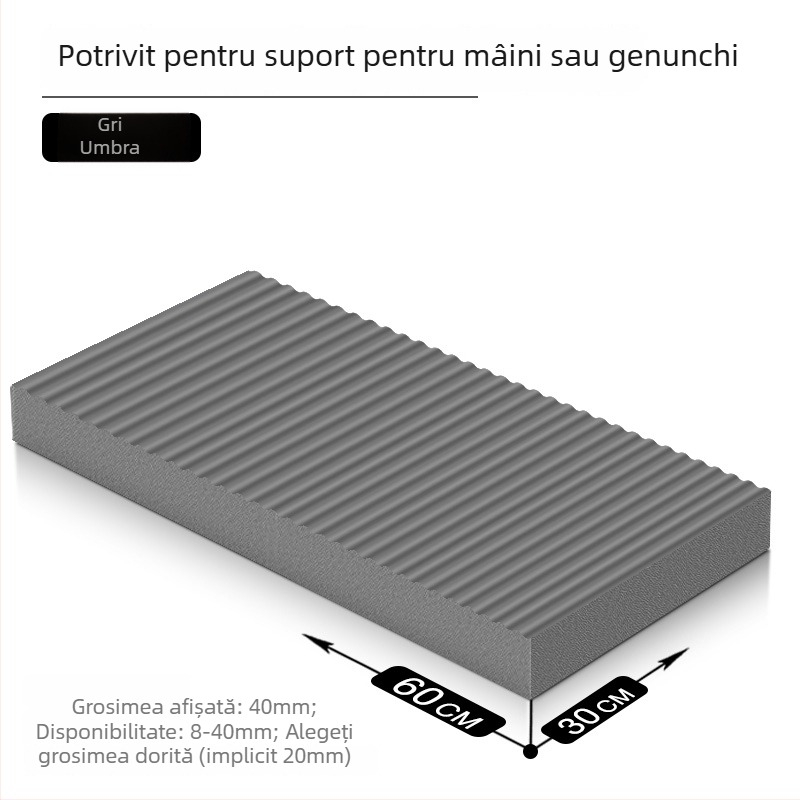 Covoraș de yoga – antiderapant, absorbant de șocuri, antrenament pentru inversiune; grosime 8/20/30/40 mm