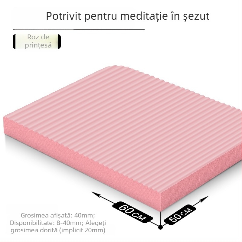 Covoraș de yoga – antiderapant, absorbant de șocuri, antrenament pentru inversiune; grosime 8/20/30/40 mm