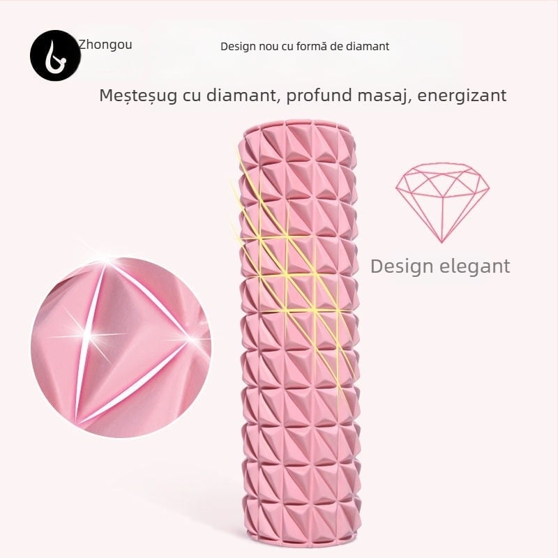 Coloană de yoga Diamant a doua generație Axă goală Rulou din spumă masaj Portabil