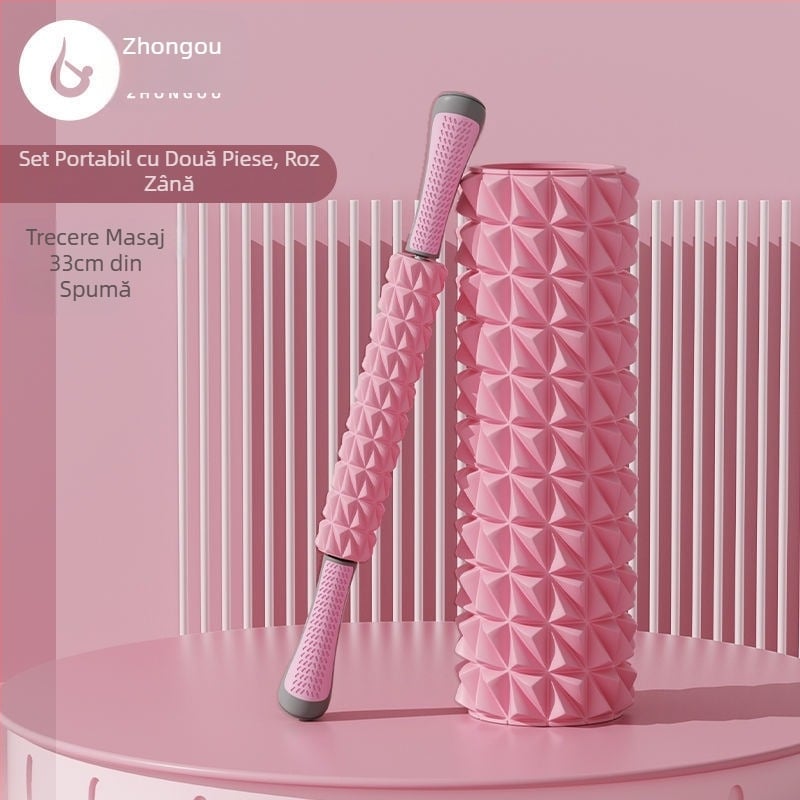 Coloană de yoga Diamant a doua generație Axă goală Rulou din spumă masaj Portabil