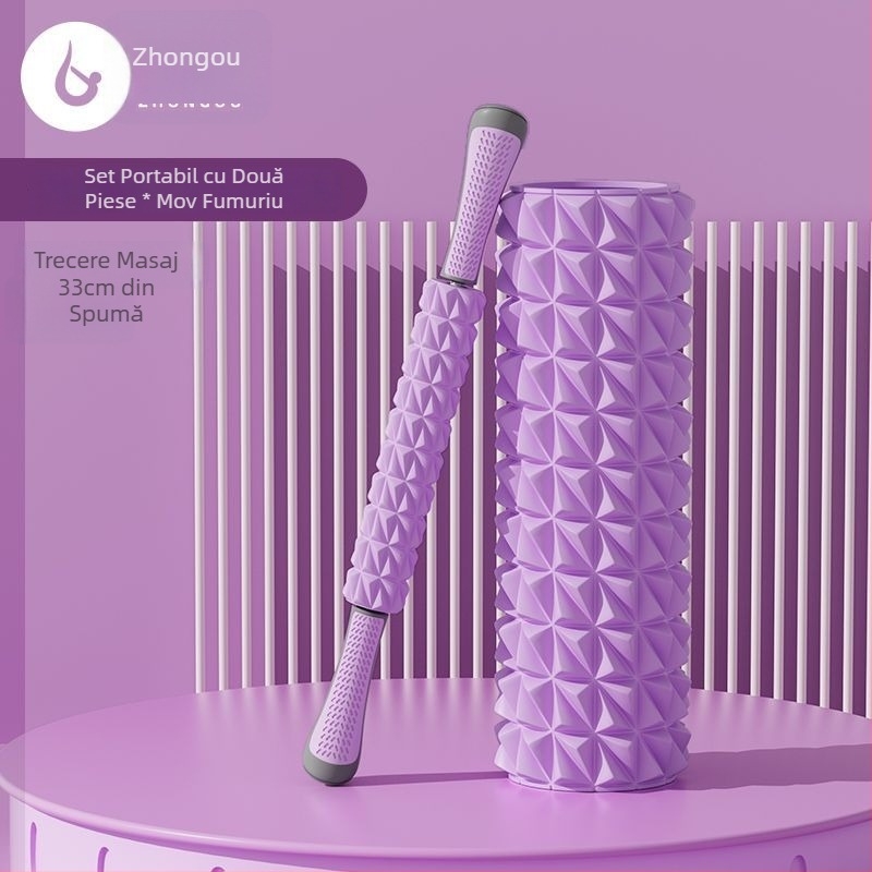 Coloană de yoga Diamant a doua generație Axă goală Rulou din spumă masaj Portabil