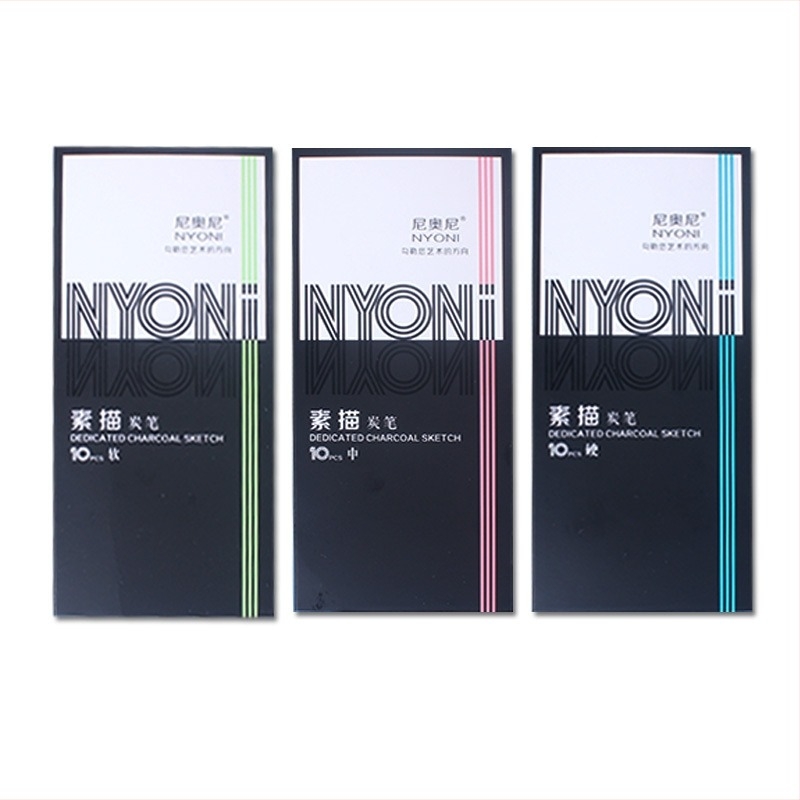 Creion cu cărbune moale pentru desen - Noul Nioni Charcoal Pen pentru studenți la artă și începători (Brand: Nioni; Model: New Nioni Charcoal Pen; Utilizare: Desen; Tip: creion cu cărbune moale)