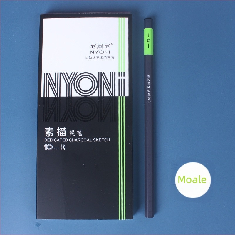 Creion cu cărbune moale pentru desen - Noul Nioni Charcoal Pen pentru studenți la artă și începători (Brand: Nioni; Model: New Nioni Charcoal Pen; Utilizare: Desen; Tip: creion cu cărbune moale)
