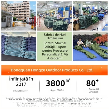 Perne pneumatice de călătorie cu suport pentru gât, portabile pentru drumeții, camping și zboruri (material: nylon; model hz-03; marcă: Hongze gifts; personalizabil)