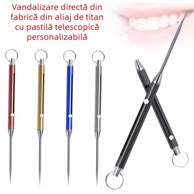 Păstrător pentru bețișoare dentare cu mecanism retractabil automat — plastic, stil lux ușor, brand JIUMO, origine Zhejiang, lansat în 2024