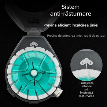 Pool Blade cutie de depozitare pentru fire de pescuit, multifuncțională, portabilă, organizator de linii, ABS