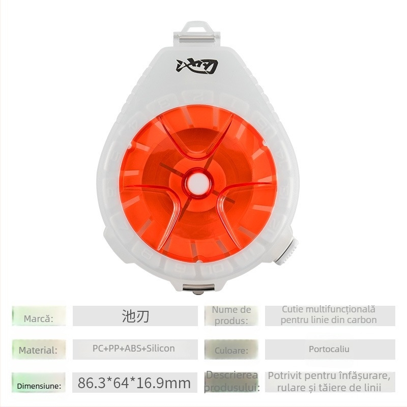 Pool Blade cutie de depozitare pentru fire de pescuit, multifuncțională, portabilă, organizator de linii, ABS