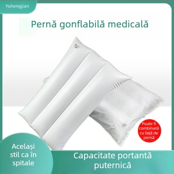 Pernă pneumatică albă pentru uz spitalicesc, portabilă, pernă de călătorie pentru odihnă, suport pentru picior, utilizare acasă