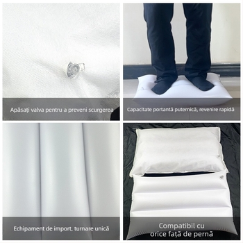 Pernă pneumatică albă pentru uz spitalicesc, portabilă, pernă de călătorie pentru odihnă, suport pentru picior, utilizare acasă
