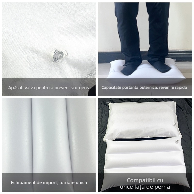 Pernă pneumatică albă pentru uz spitalicesc, portabilă, pernă de călătorie pentru odihnă, suport pentru picior, utilizare acasă