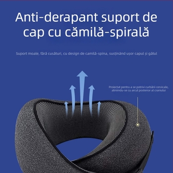 Perne de călătorie în formă de U din spumă cu memorie, husă din fleece lapte, stil modern simplu, uz general