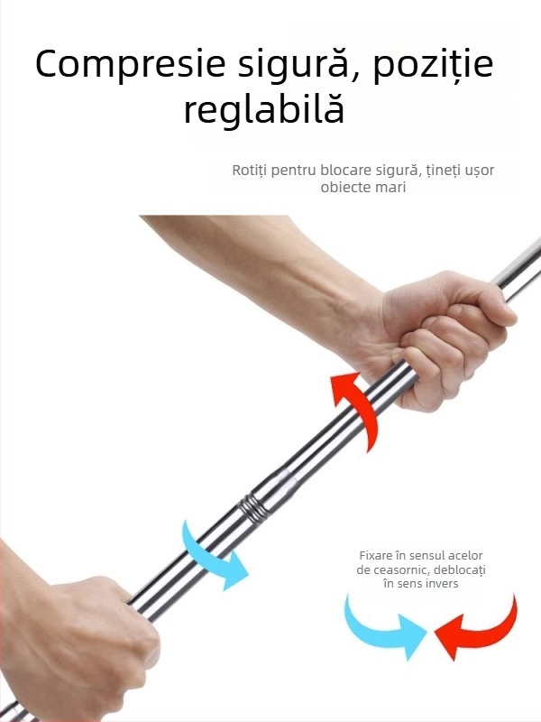 Plasă de pescuit pliabilă din oțel inoxidabil cu tijă telescopică; plasă solidă; ochi fin; capacitate de încărcare 300