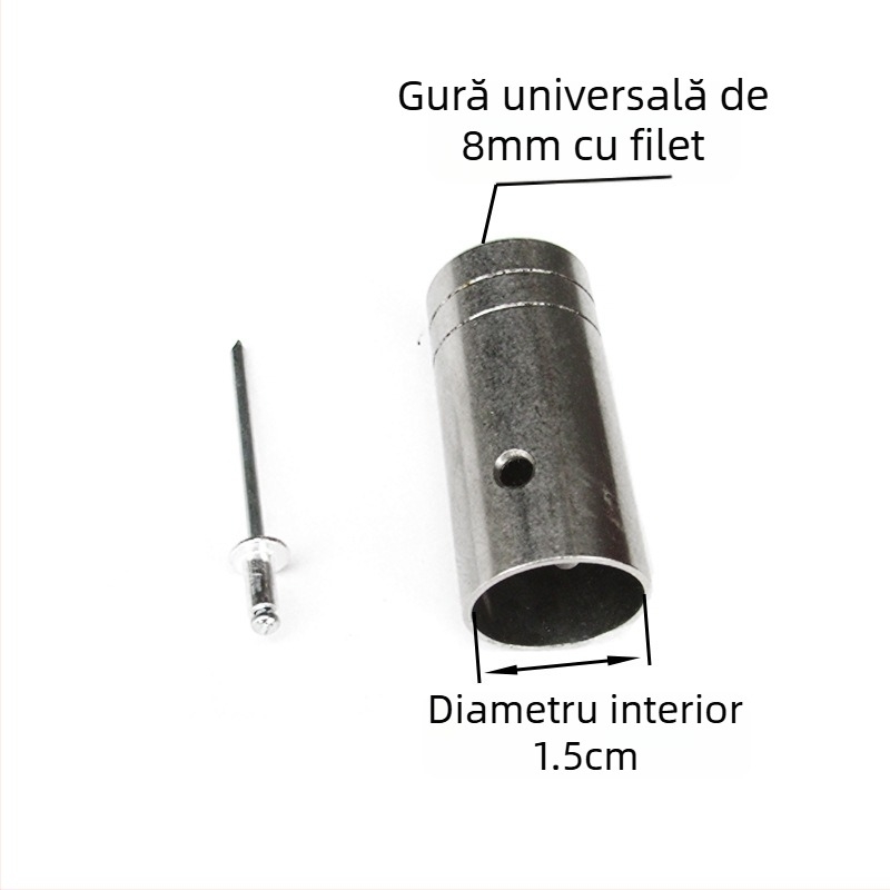 Conector din oțel inoxidabil pentru capul de undiță cu plasă — diametre 16/19/24 mm; adâncime plasă 1; sarcină 1