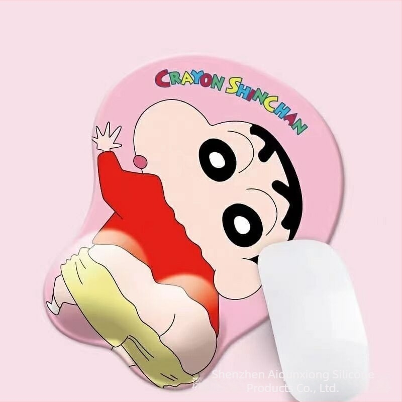 Tastatură și mouse pad cu design ursuleț, protecție pentru încheieturi, dublă față, anti-derapare, USB hub