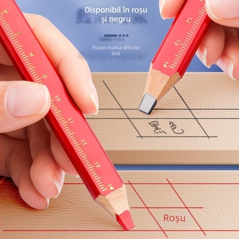 Creion pentru tâmplărie destinat trasării liniilor — fix, carcasă din lemn, model 7B13-1, brand Reversal