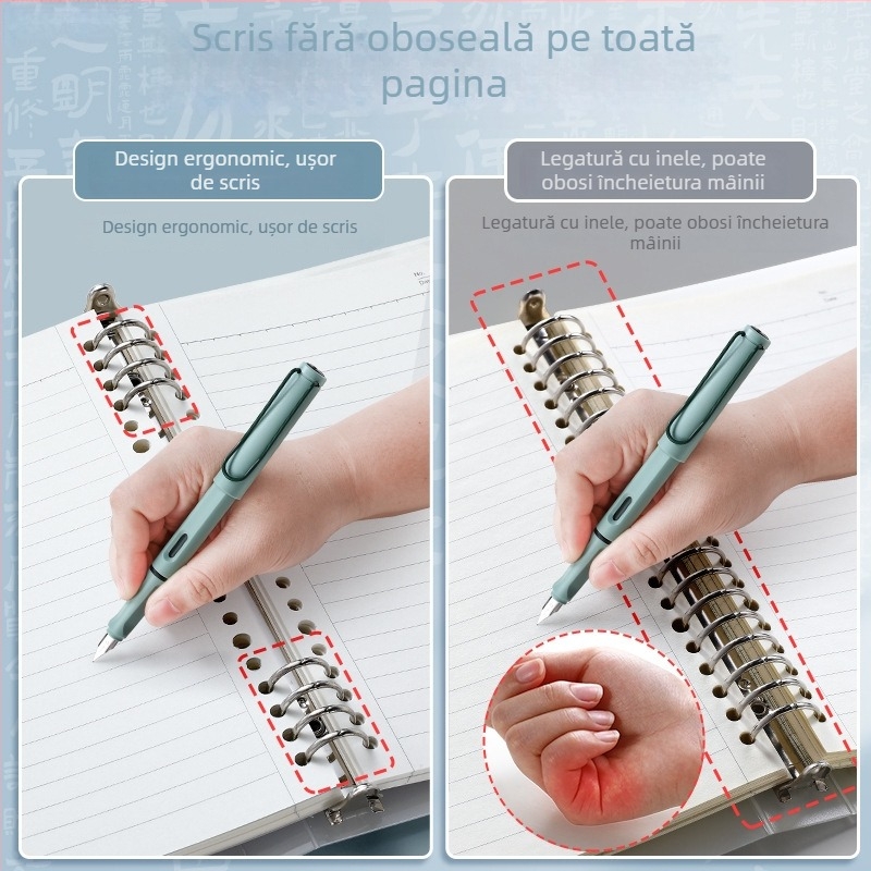Wengu BI019 Jurnal cu foi detașabile, 60 foi, hârtie din masă brută, găuri generale, personalizare disponibilă, imprimare logo disponibilă