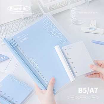 Planwith Pw251v carnet Loose-leaf, cu 6 găuri, hârtie 100 g, compatibil cu refilli loose-leaf