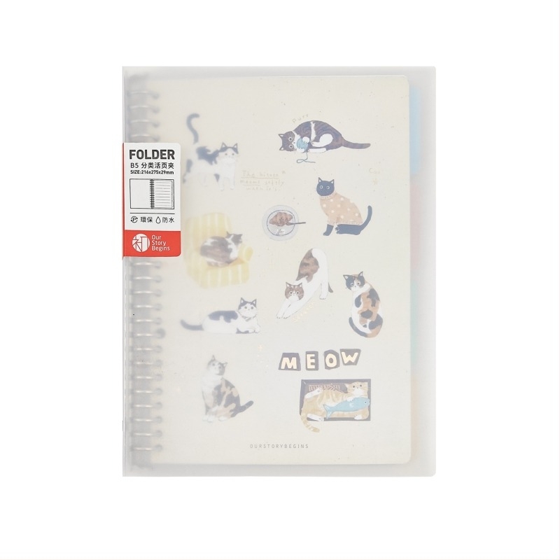 Mapă B5 cu pagini interschimbabile și nucleu schimbabil, 26 găuri, 60 file, hârtie cu acoperire dublă pentru paginile interioare, model B5, cod articol PHYB5060-11822D