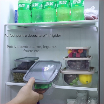 Cutie de depozitare pentru frigider – Plastic, stil simplu, origine Taizhou, portabilă, păstrarea prospețimii