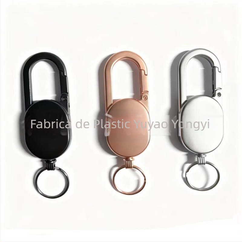 Carabinier pentru chei din aliaj, telescopic, cu buton de tras; capacitate de încărcare 50 g