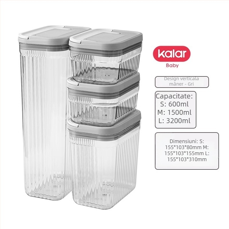 Kalar cutie pentru lapte praf bebeluși – rezistentă la umiditate, sigilată, portabilă, porții împărțite