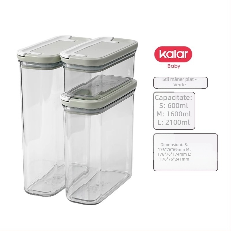 Kalar cutie pentru lapte praf bebeluși – rezistentă la umiditate, sigilată, portabilă, porții împărțite