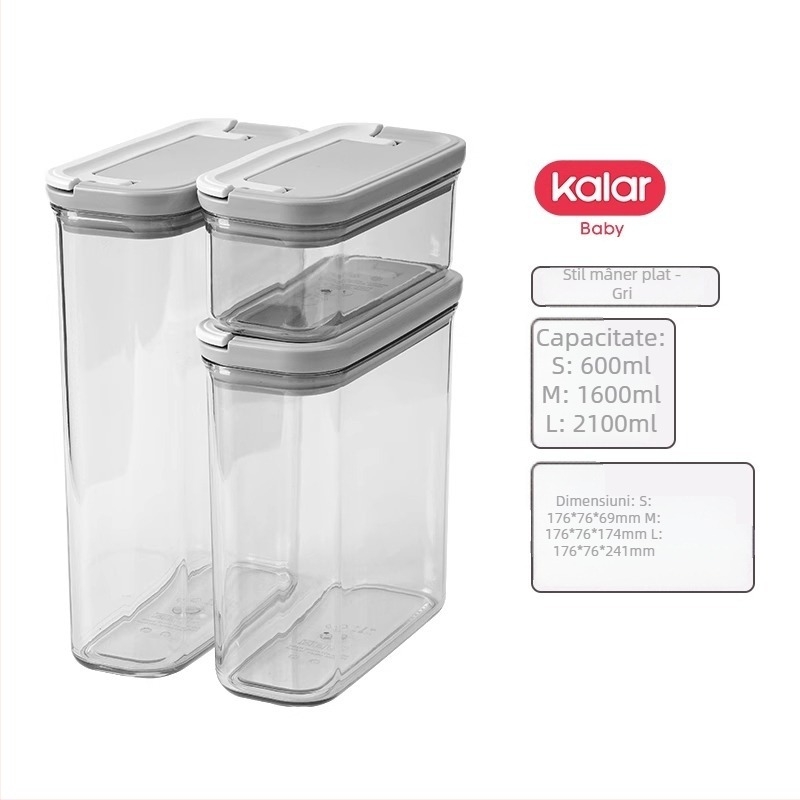 Kalar cutie pentru lapte praf bebeluși – rezistentă la umiditate, sigilată, portabilă, porții împărțite
