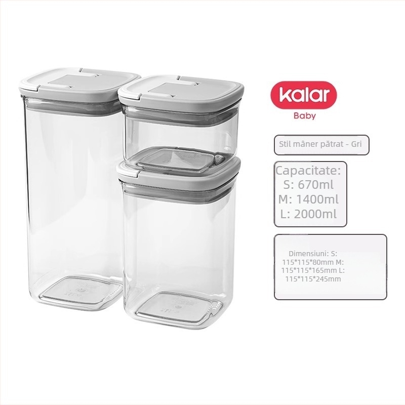 Kalar cutie pentru lapte praf bebeluși – rezistentă la umiditate, sigilată, portabilă, porții împărțite