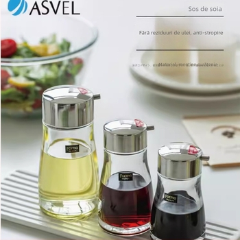 Set de sticle din sticlă ASVEL pentru condimente, stil japonez, pentru sos de soia, ulei și oțet, ambalaj universal, calitate de primă clasă
