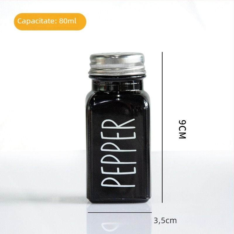 Set de sticle din sticlă pentru condimente – Yehong YH-918198; Material: Sticlă; Tip condimente: solide; Stil: Modern minimalist