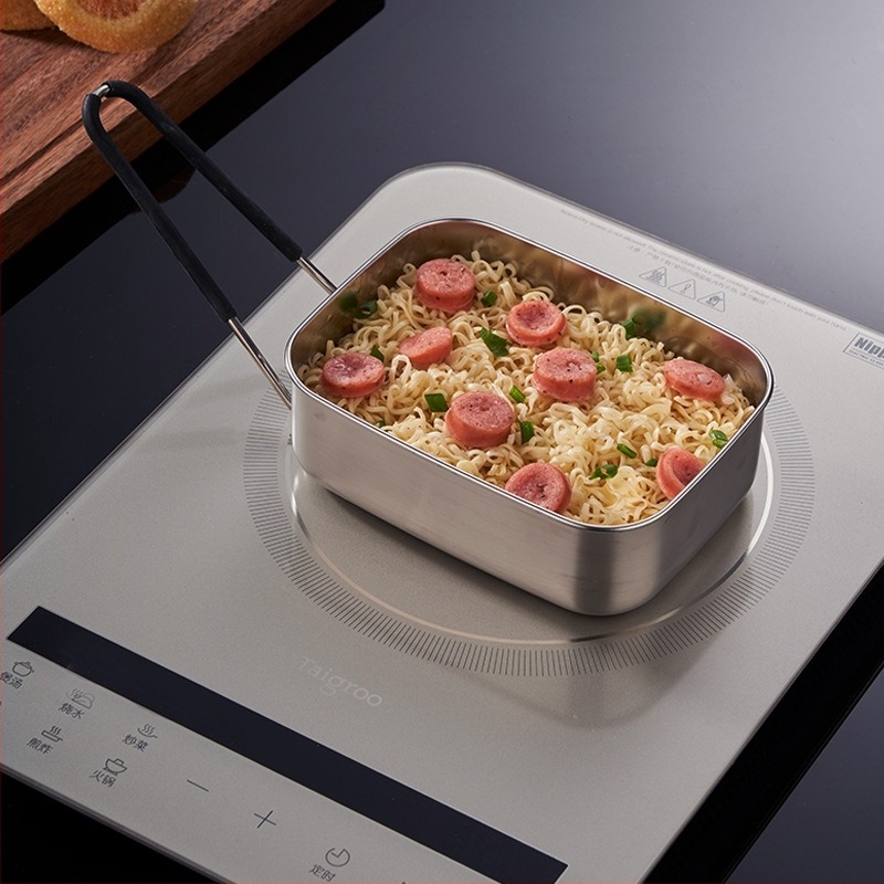 Cutie de prânz din oțel inoxidabil 316, dreptunghiulară, izolată, 800–1000 ml, cu un singur strat