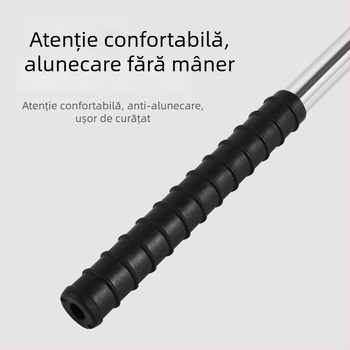 Tija telescopică pentru plasă de pescuit din oțel inoxidabil, țeavă fără sudură, construcție întărită, set complet