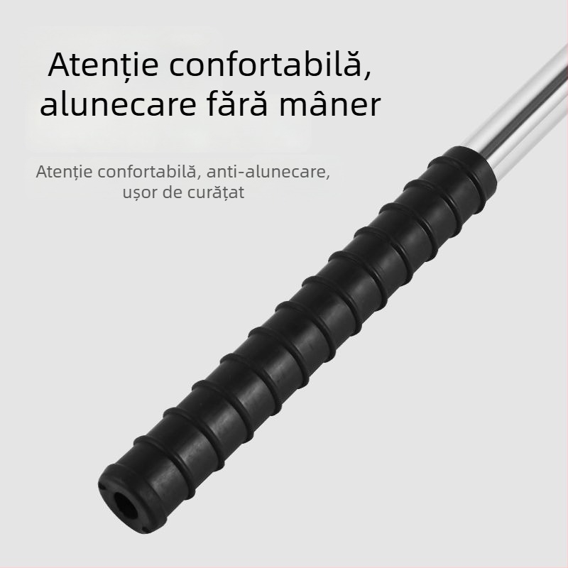 Tija telescopică pentru plasă de pescuit din oțel inoxidabil, țeavă fără sudură, construcție întărită, set complet