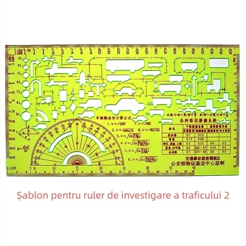 Șablon de anchetă rutieră Tip 1 – Ruletă din plastic pentru diagramele de accidente (Brand: Military Section; Material: Plastic; Categoria: cm/ft)