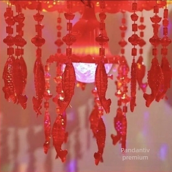 Lanternă rotativă cu proiecție din hârtie – formă circulară, stil chinezesc, iluminare