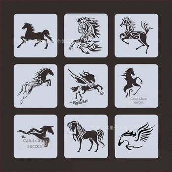 Șablon de pictură și șablon pentru perete pentru DIY vopsire cu spray – PET, Lin Lizi 1049, aprovizionare în exclusivitate pentru export transfrontalier