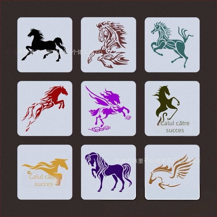 Șablon de pictură și șablon pentru perete pentru DIY vopsire cu spray – PET, Lin Lizi 1049, aprovizionare în exclusivitate pentru export transfrontalier