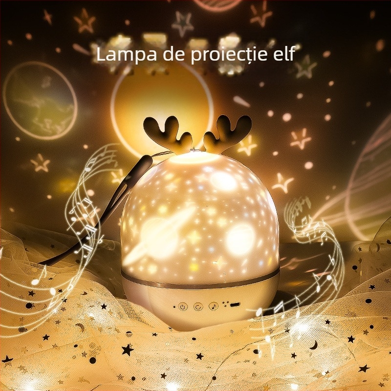 Proiector cer înstelat cu cutie muzicală - alimentare USB, Bluetooth, sunet, montaj pe masă, Numărul produsului 181