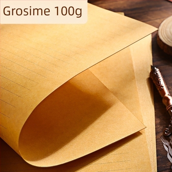 MOYL Set de hârtie pentru corespondență F292 - hârtie Kraft, stil plic occidental, fără logo