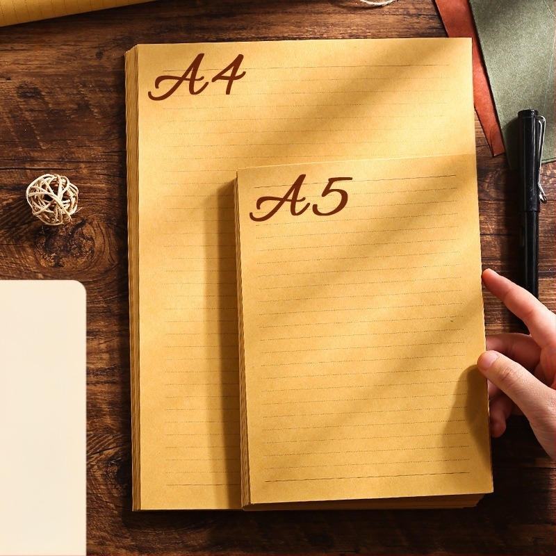 MOYL Set de hârtie pentru corespondență F292 - hârtie Kraft, stil plic occidental, fără logo