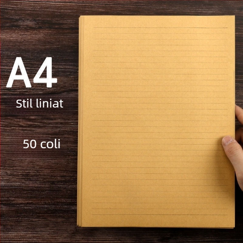 MOYL Set de hârtie pentru corespondență F292 - hârtie Kraft, stil plic occidental, fără logo