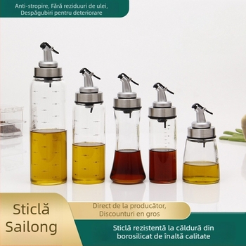 Yishide cană de ulei din sticlă — rezistentă la căldură, gură unghiulară pentru turnare precisă, design modern minimalist