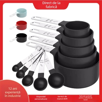 Set de căn și linguri de măsurare, 10 piese, PP alimentar, ustensile de bucătărie pentru coacere