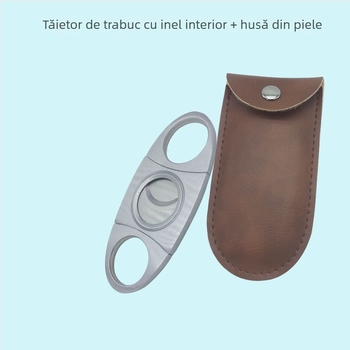 Foarfece pentru trabucuri din oțel inoxidabil cu logo opțional, suprafață șlefuită, manual