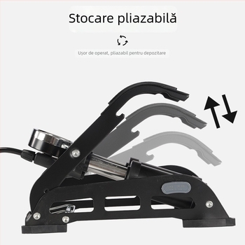 Jingchi pompă cu pedale cu două cilindri, înaltă presiune, pentru vehicule electrice, corp din fier, 1.9 kg