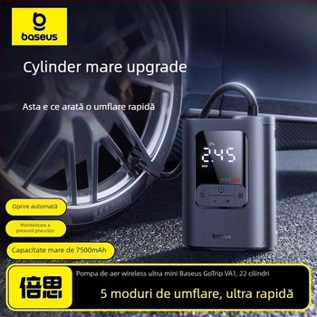 Baseus Gotrip VA1 Mini pompă de aer fără fir pentru mașini și vehicule electrice
