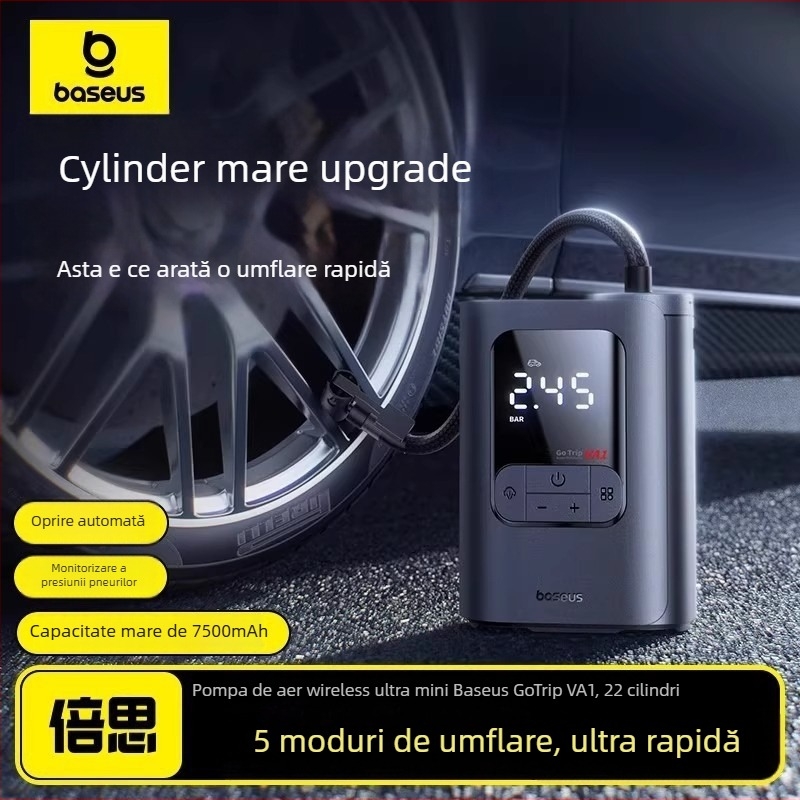 Baseus Gotrip VA1 Mini pompă de aer fără fir pentru mașini și vehicule electrice