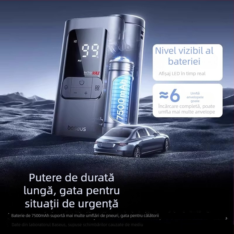 Baseus Gotrip VA1 Mini pompă de aer fără fir pentru mașini și vehicule electrice